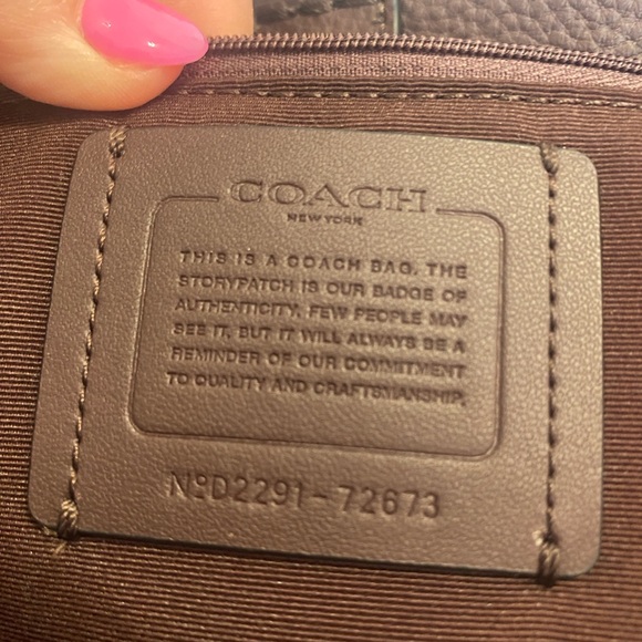 Coach Black Pebbled Leather Tote Bag #2 - Picture 7 of 9